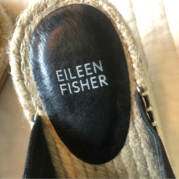 Eileen Fisher Milly Black Nubuck Espadrilles. Size 6.5 - Picture 4 of 10